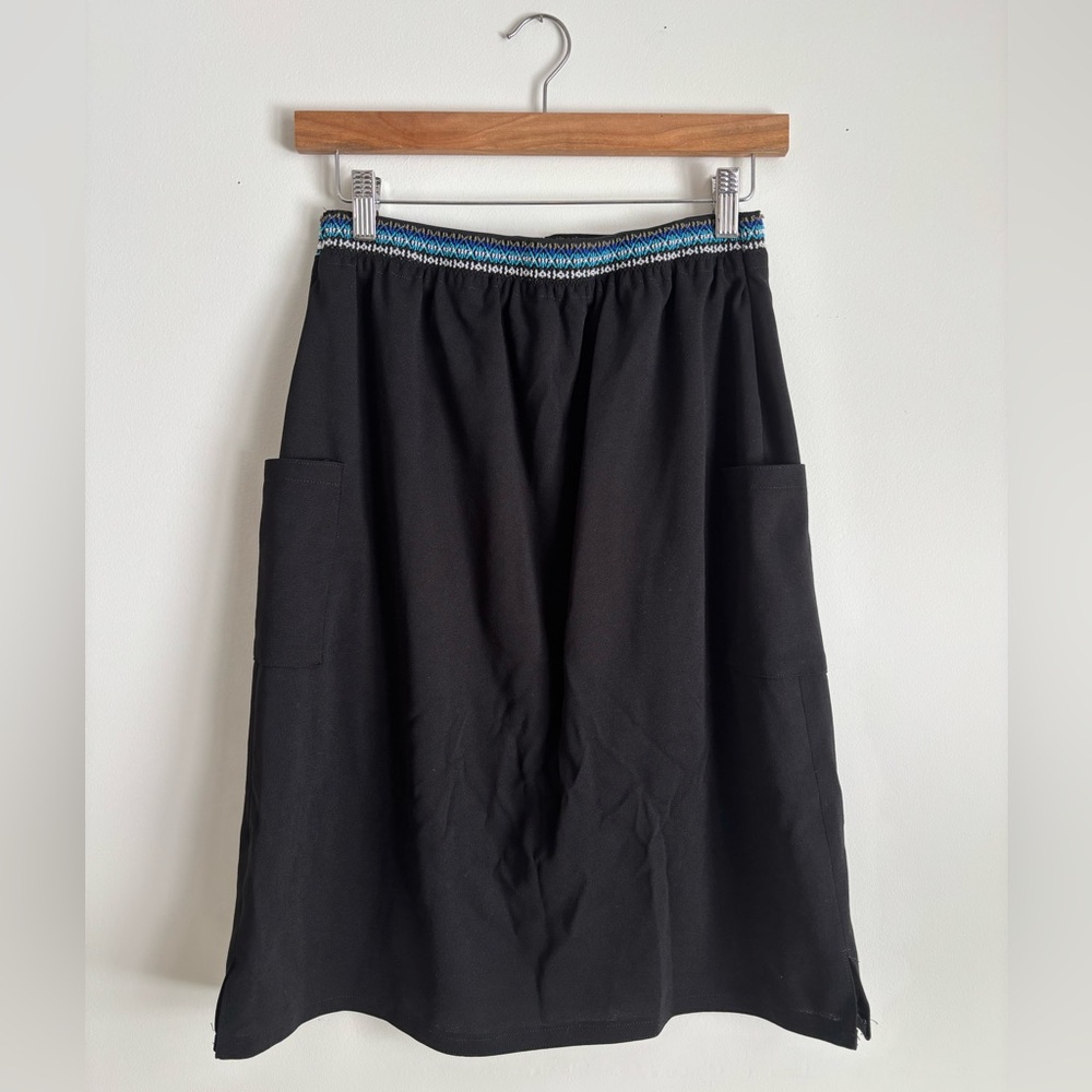 Black Midi Scrub Skirt for Work or Casual Wear